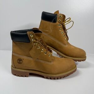 NIB • TIMBERLAND PREMIUM 6 IN WHEAT NUBUCK WATERPROOF BOOT Size: 11